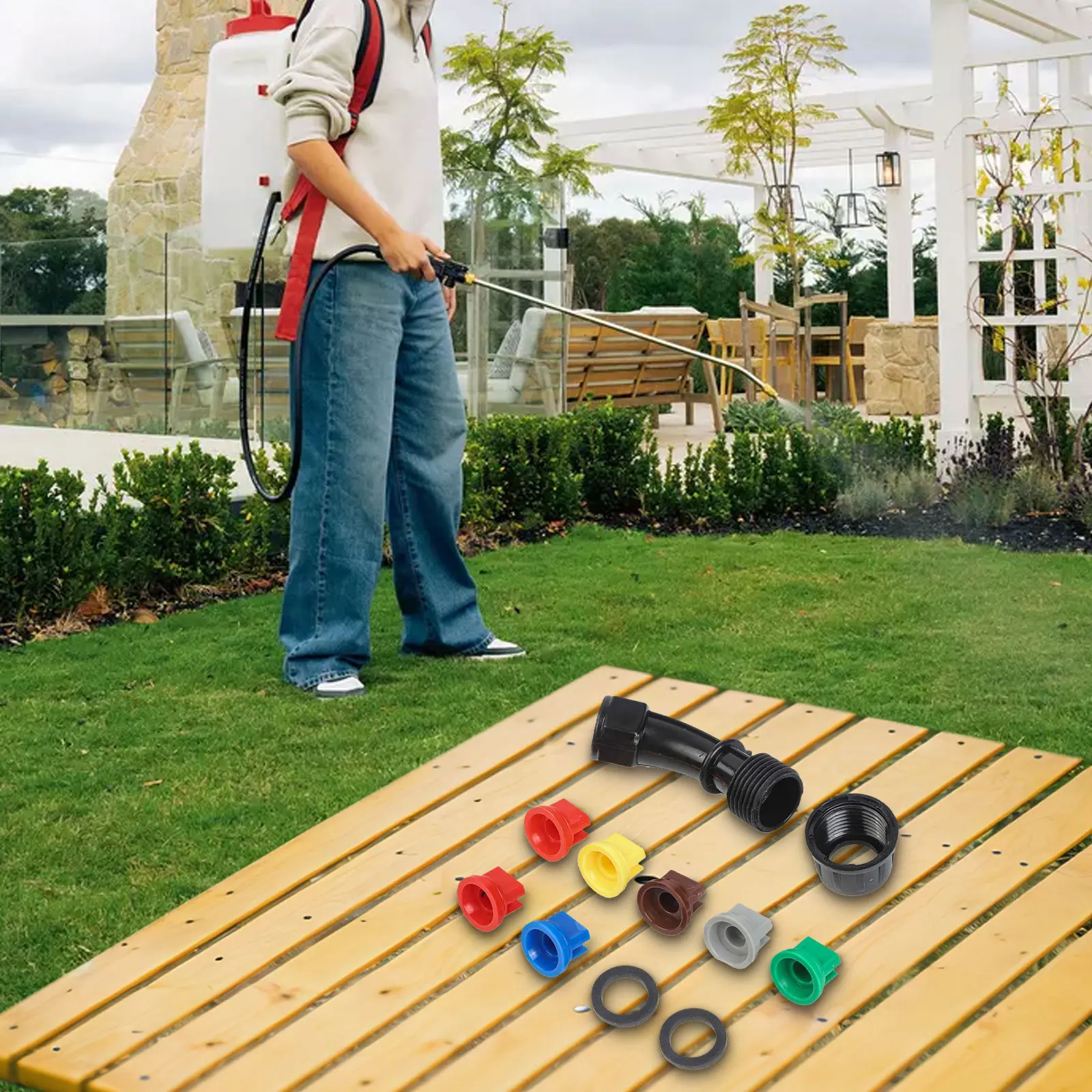 Crop Sprayer Backpack - 110 graden groothoekventilatormondstuk met 1,6 mm